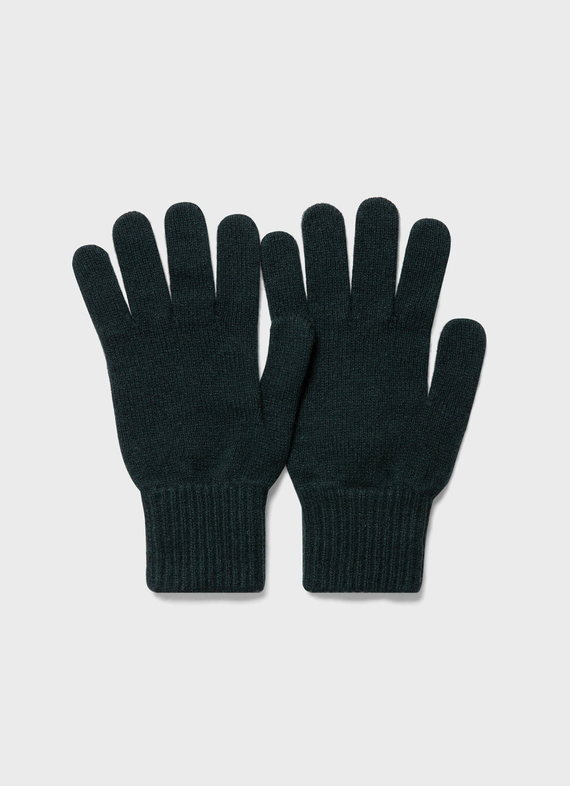 Cashmere Knitted Glove in Dark Green