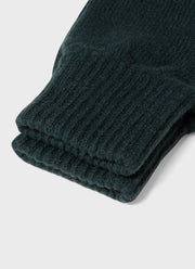Cashmere Knitted Glove in Dark Green