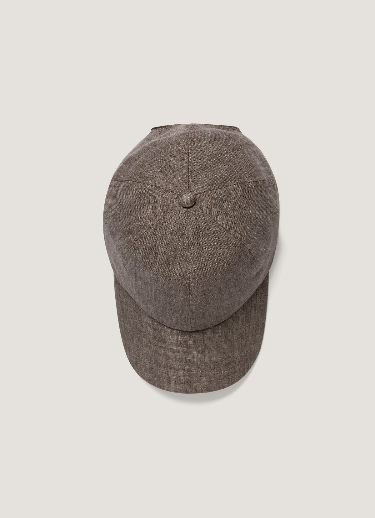 Men's Linen Cap in Dark Walnut
