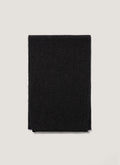 Cashmere Ribbed Scarf in Charcoal Melange