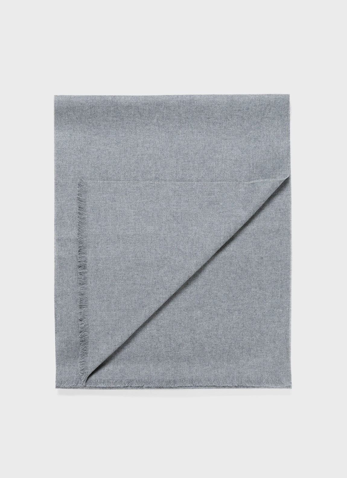 Extra Extra-Fine Merino Scarf in Mid Grey Melange