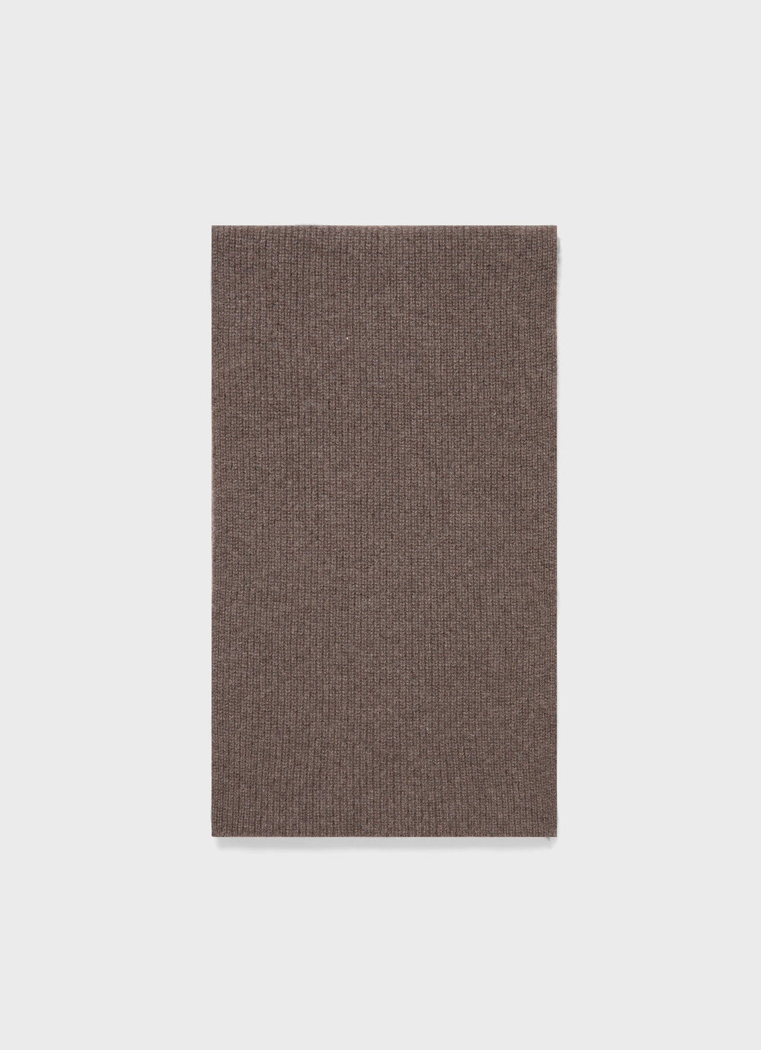 Cashmere Ribbed Scarf in Umber Brown