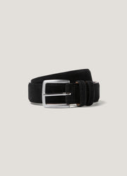 Men's Suede Belt in Black