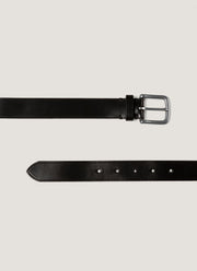 Men's Leather Belt in Black