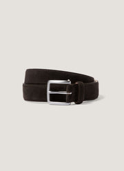 Men's Smart Suede Belt in Brown