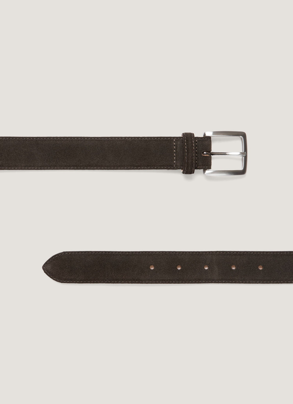 Men's Smart Suede Belt in Brown