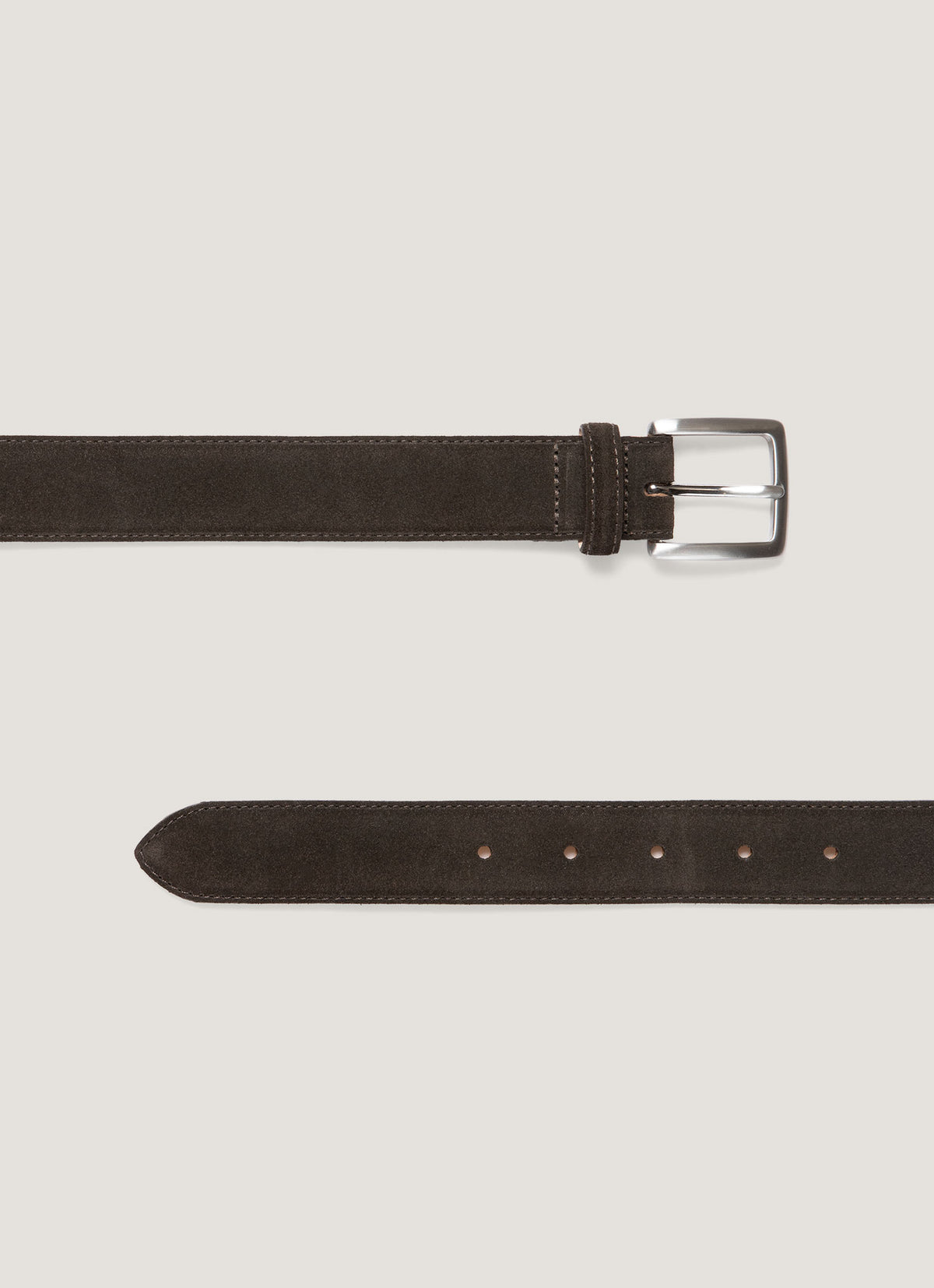 Men's Smart Suede Belt in Brown