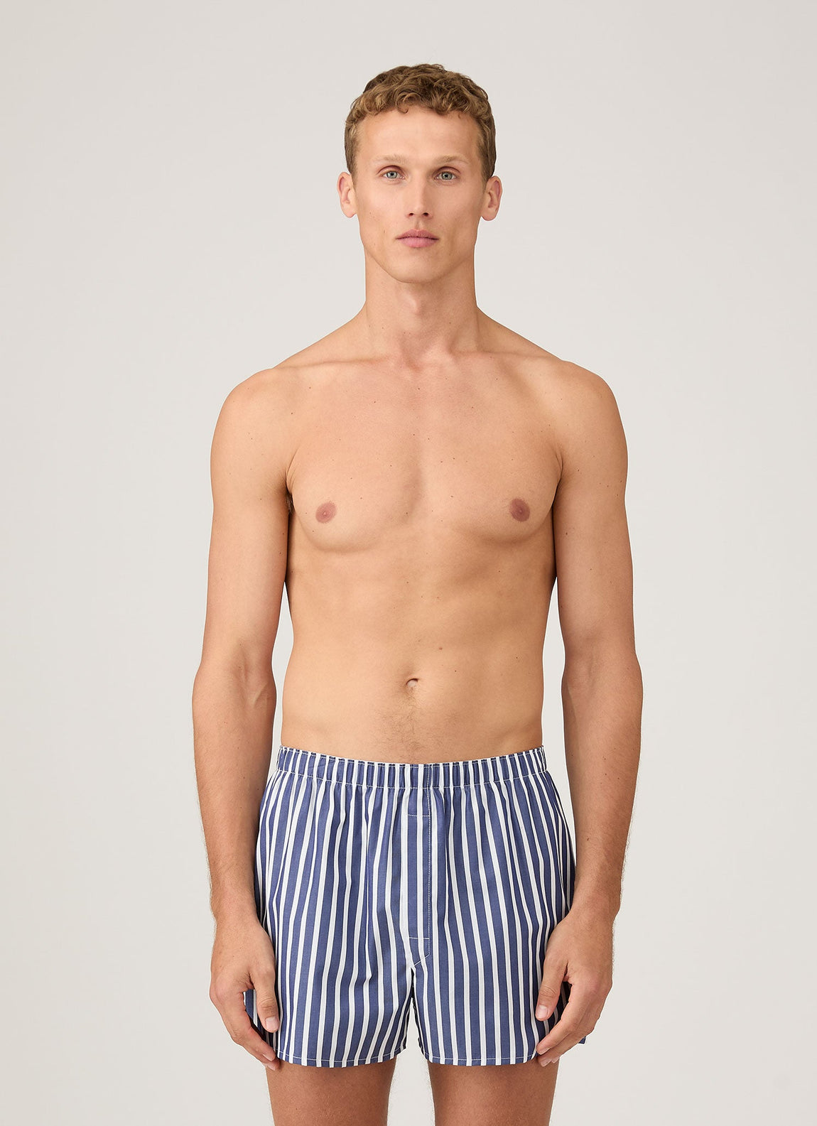 Men's Classic Boxer Shorts in Navy/White