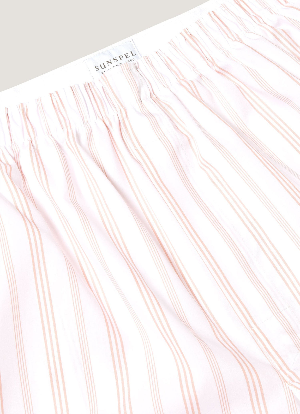 Men's Classic Boxer Short in Pale Pink Stripe