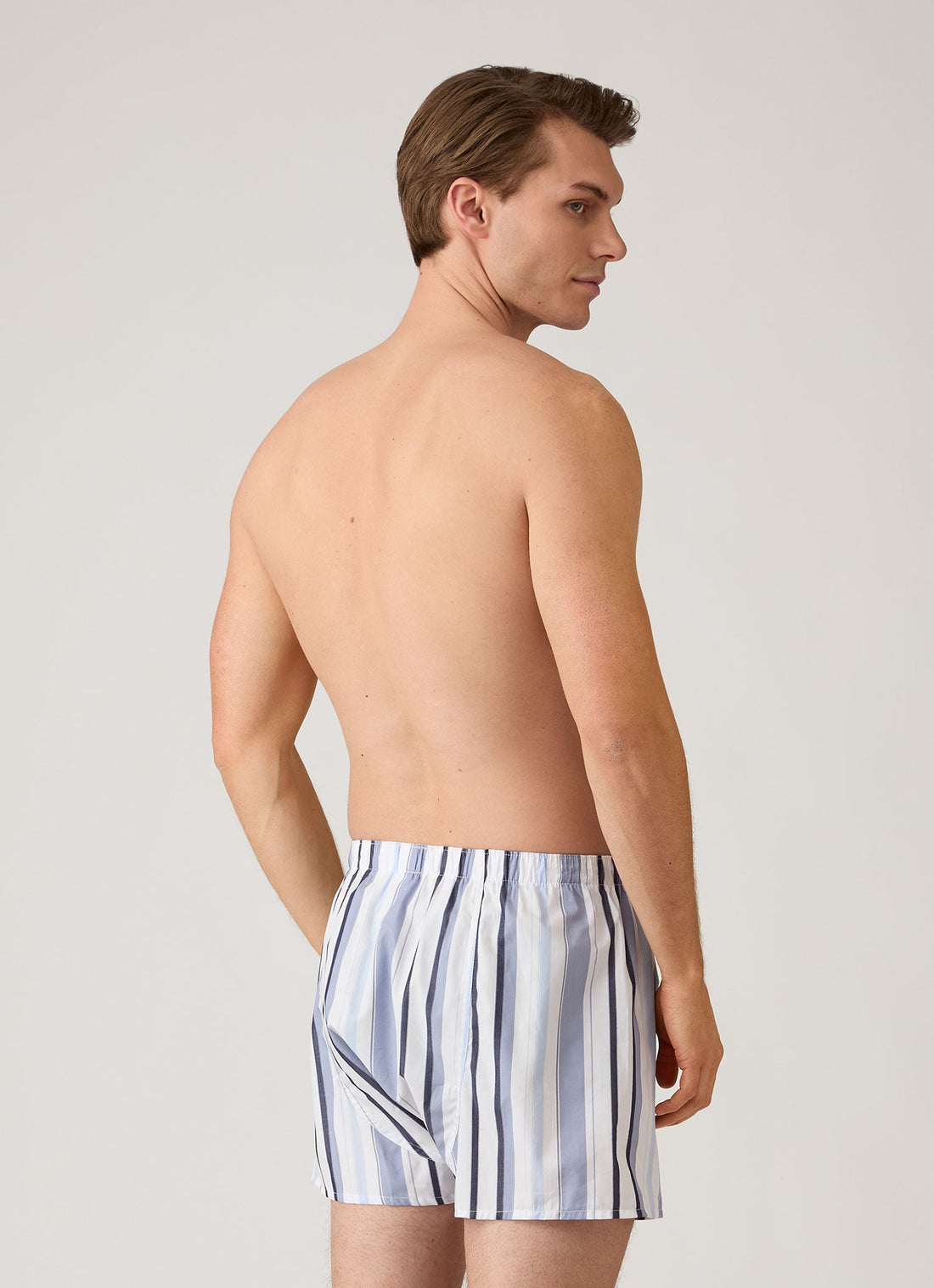 Men's Classic Boxer Short in Blue Multi Stripe