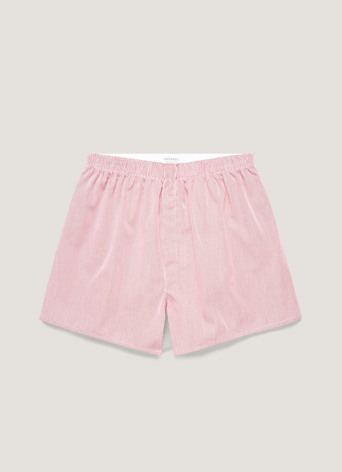 Men's Classic Boxer Short in Red Micro Gingham