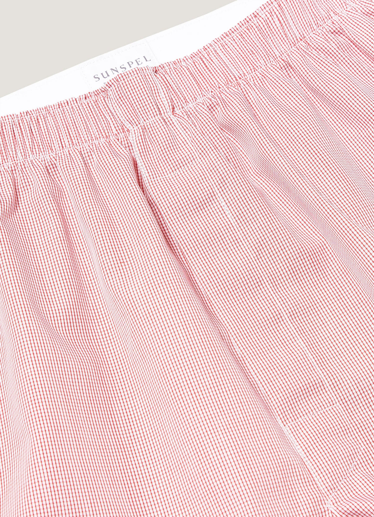 Men's Classic Boxer Short in Red Micro Gingham