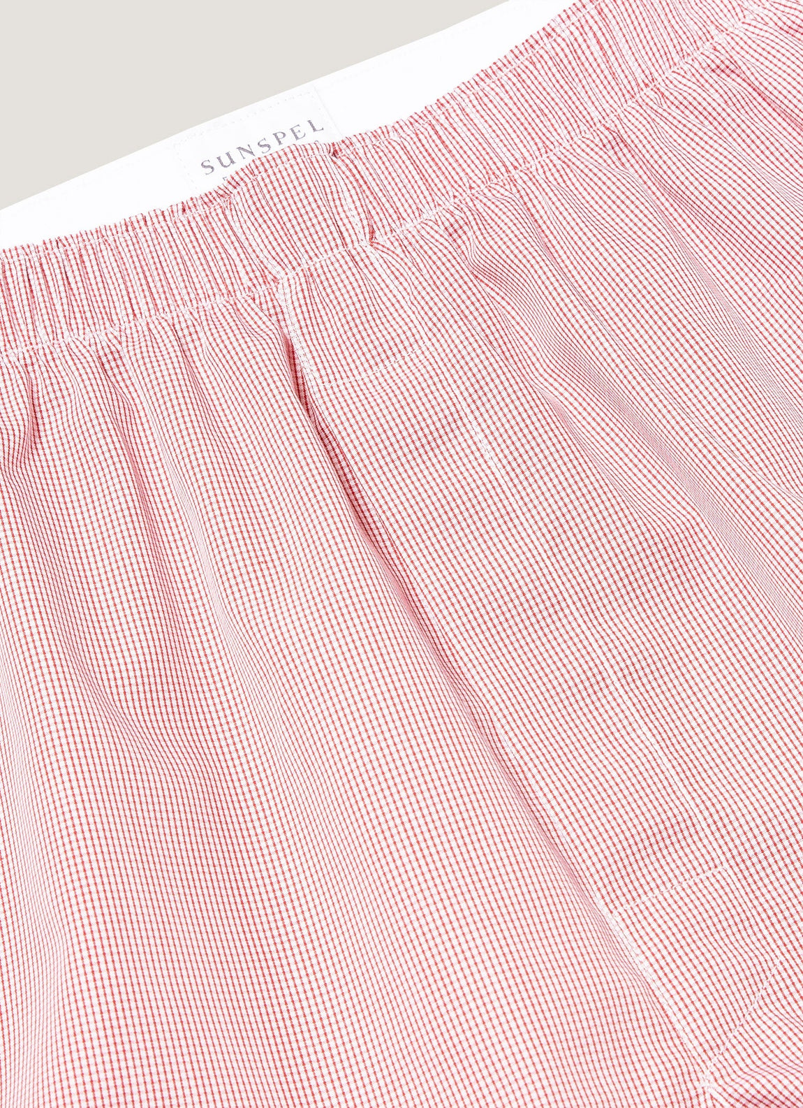 Men's Classic Boxer Short in Red Micro Gingham