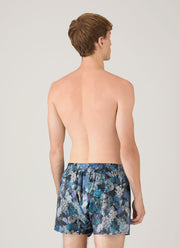 Men's Classic Boxer Shorts in Liberty Fabric in Frost Blue Floral