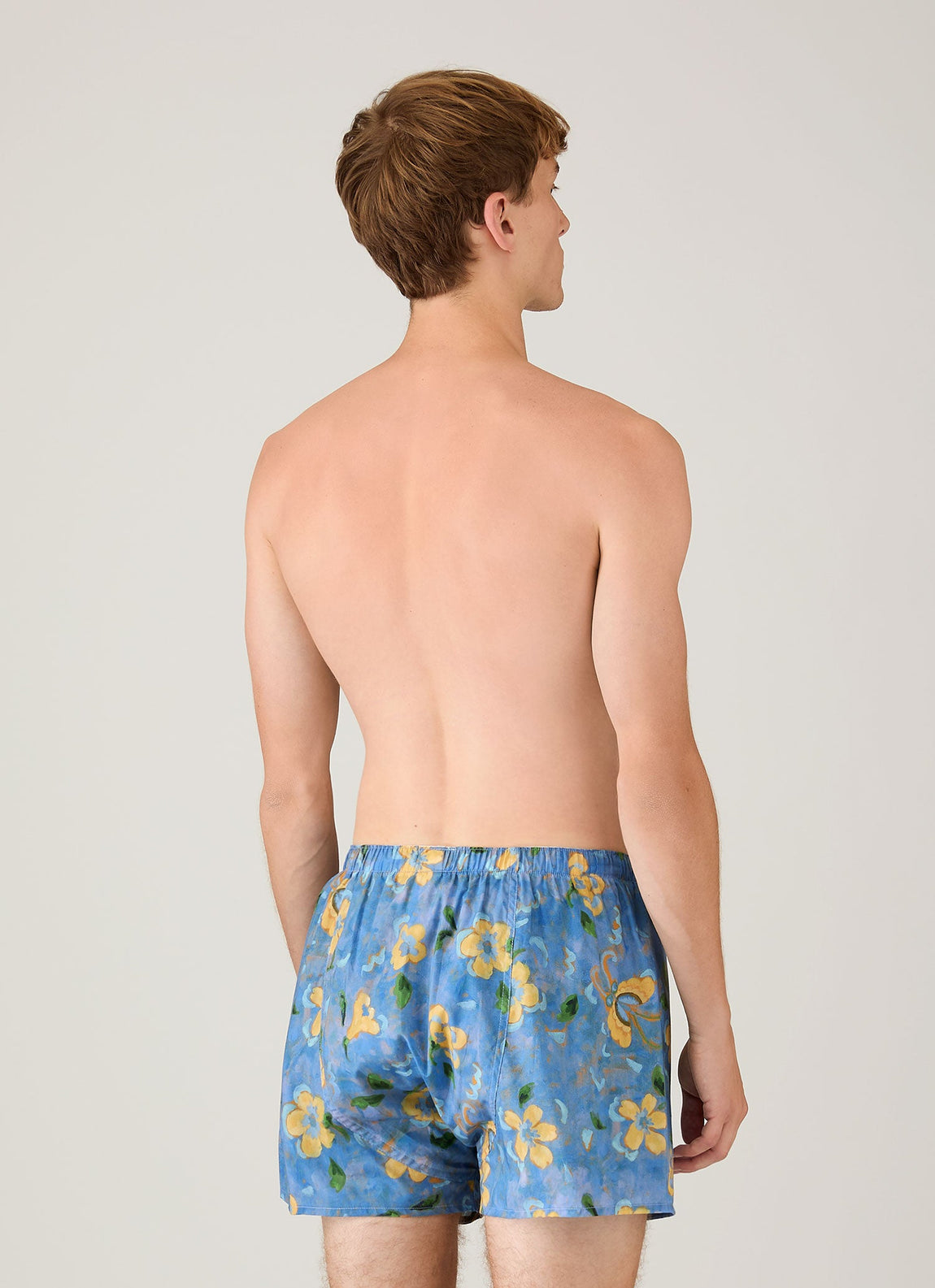 Men's Classic Boxer Short in Liberty Fabric in Blue Tulip