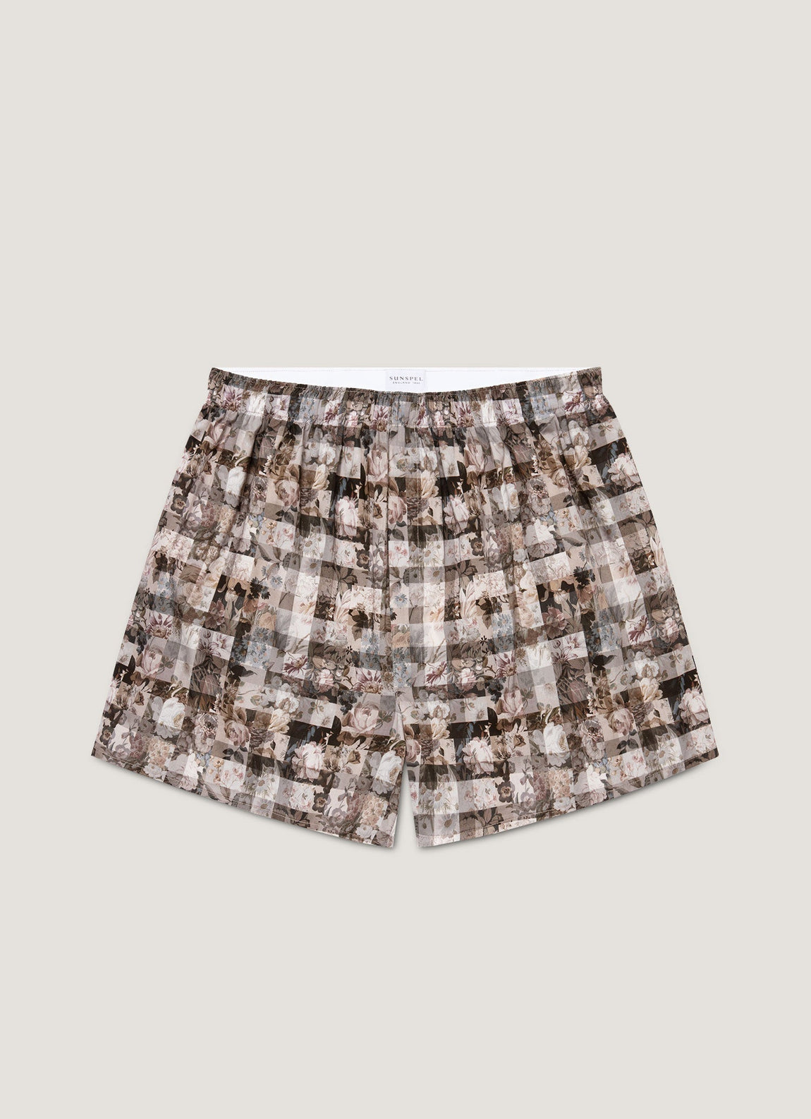 Men's Classic Boxer Shorts in Liberty Fabric in Grey Archive Gingham