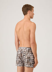 Men's Classic Boxer Shorts in Liberty Fabric in Grey Archive Gingham