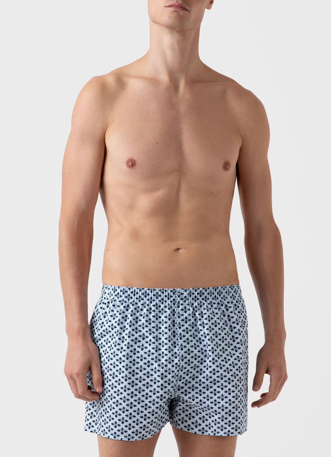 Men's Classic Print Boxer Shorts in Christmas Geometric Print