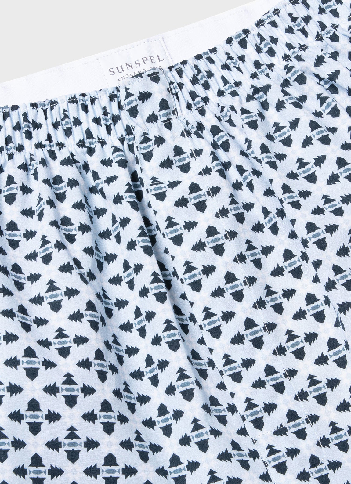 Men's Classic Print Boxer Shorts in Christmas Geometric Print