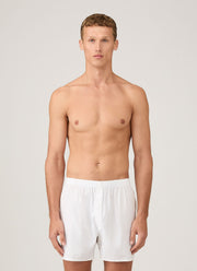 Men's Long Cut Classic Boxer Short in White