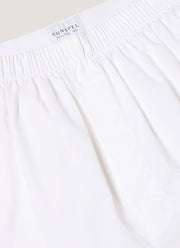 Men's Long Cut Classic Boxer Short in White