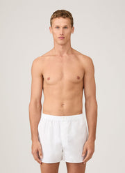 Men's Sea Island Cotton Boxer Short in White
