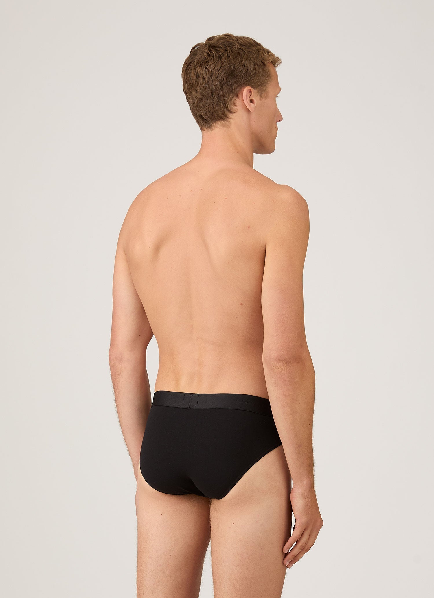 Men's Stetch Cotton Briefs in Black