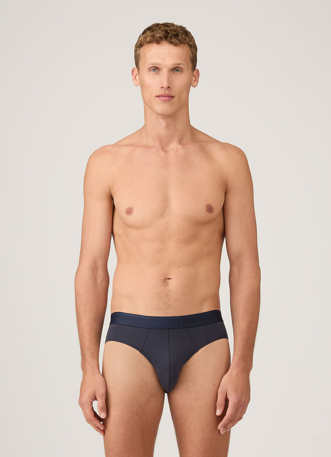 Men's Stetch Cotton Briefs in Navy