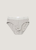 Men's Stretch Cotton Briefs in Grey Melange