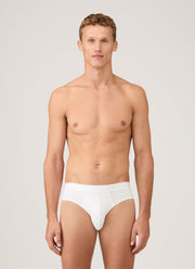 Men's Stretch Cotton Briefs in White