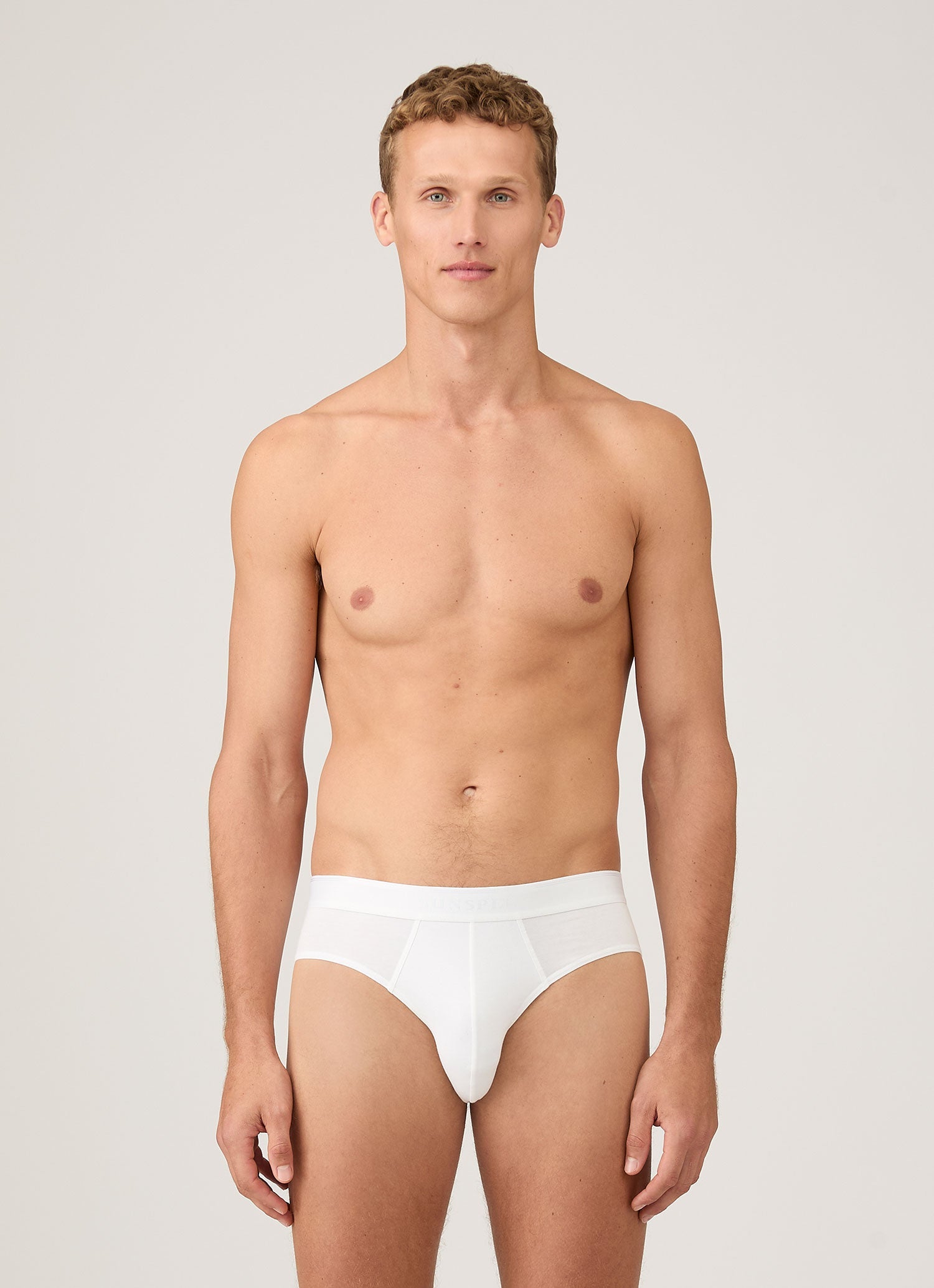 Men's Stetch Cotton Briefs in White