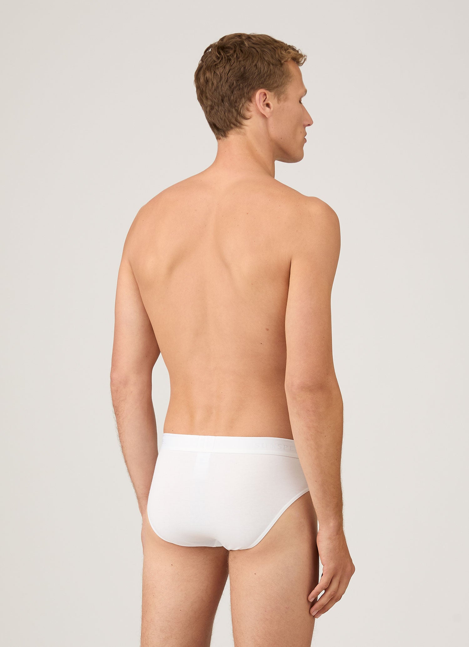 Men's Stetch Cotton Briefs in White