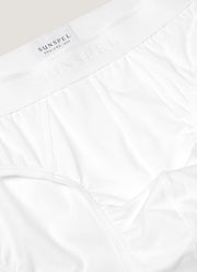 Men's Stretch Cotton Briefs in White