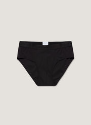 Men's Sea Island Cotton Briefs in Black