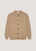 Men's Lambswool Cardigan in Sandstone