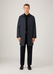 Men's Showerproof Cotton Mac in Navy
