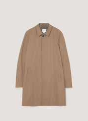 Men's Showerproof Cotton Mac in Dark Stone