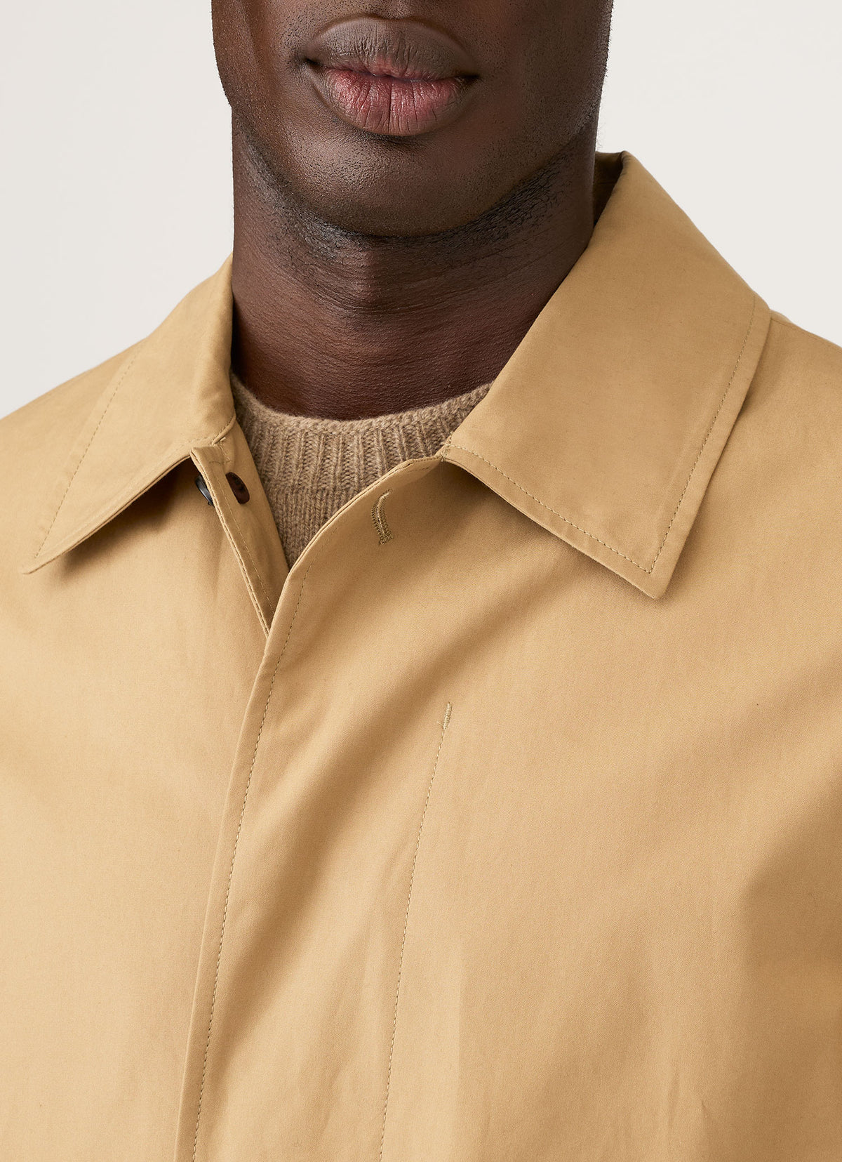 Men's Ventile Mac in Dark Beige