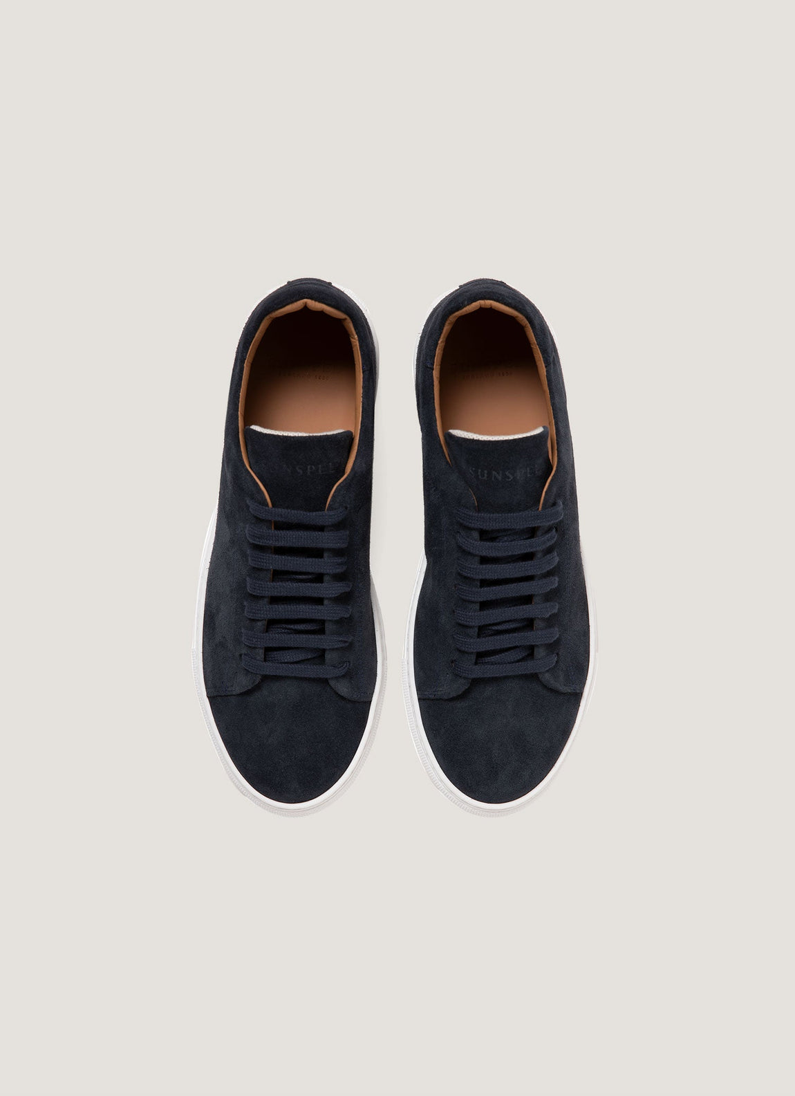 Men's Suede Tennis Shoe in Light Navy