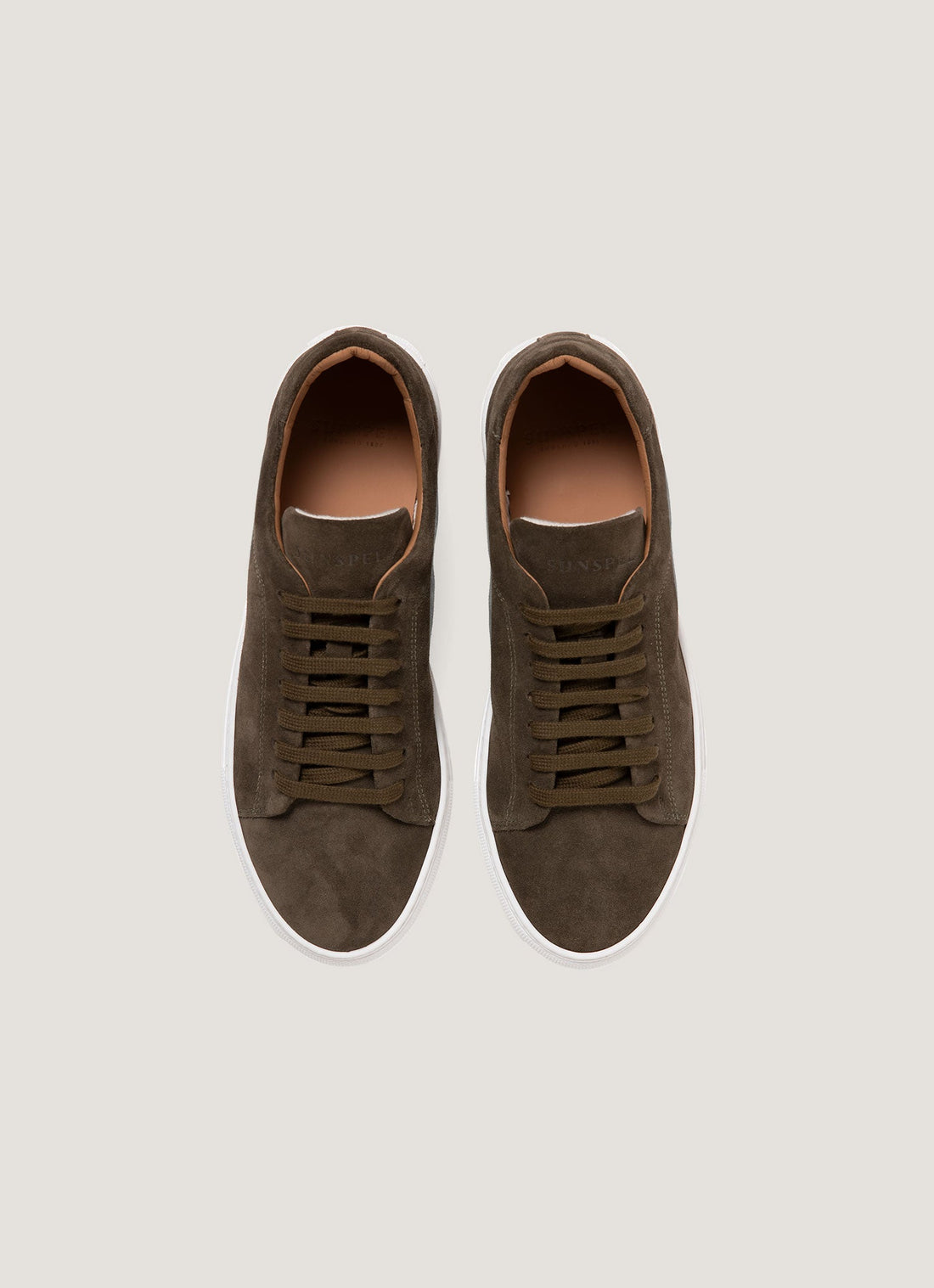 Men's Suede Tennis Shoe in Dark Moss