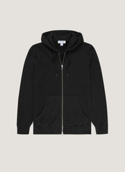 Men's Loopback Zip Hoodie in Black