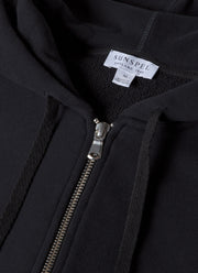 Men's Loopback Zip Hoodie in Black