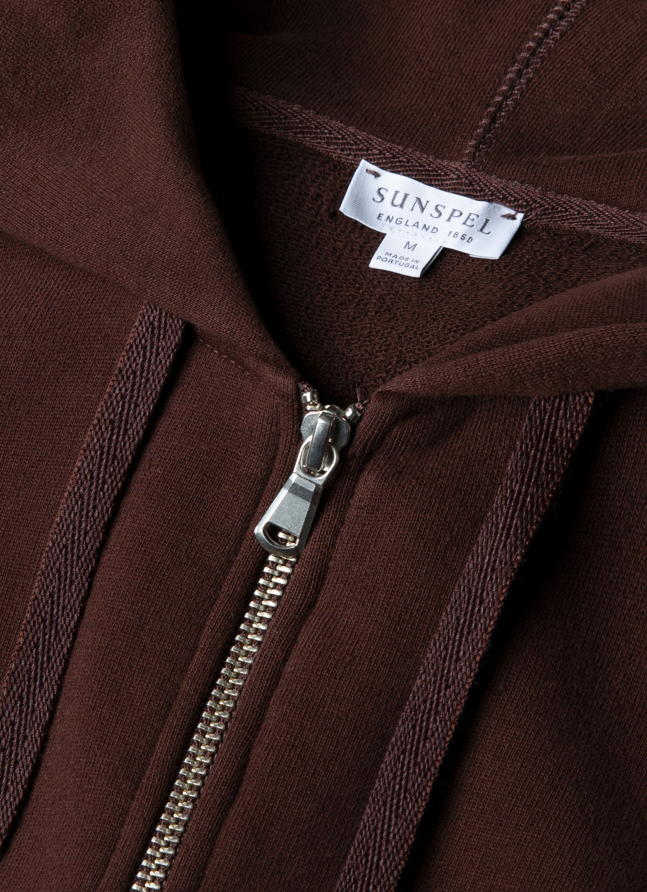 Men's Loopback Zip Hoodie in Truffle