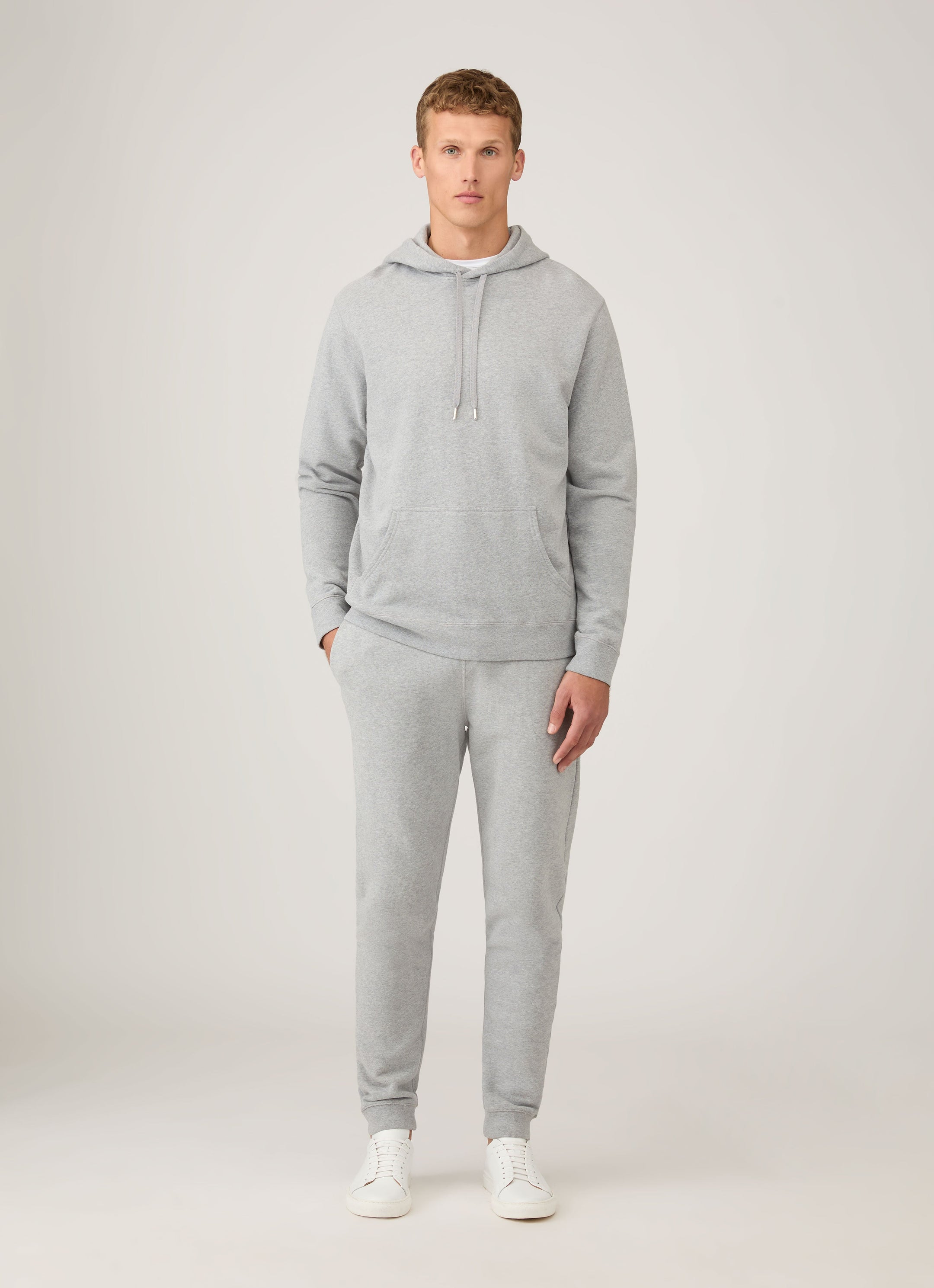Men's Loopback Hoodie in Grey Melange