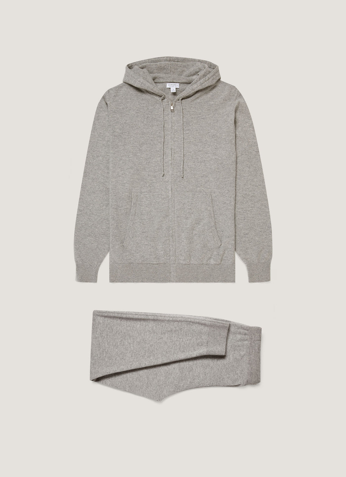 Men's Cashmere Lounge Set in Grey Melange