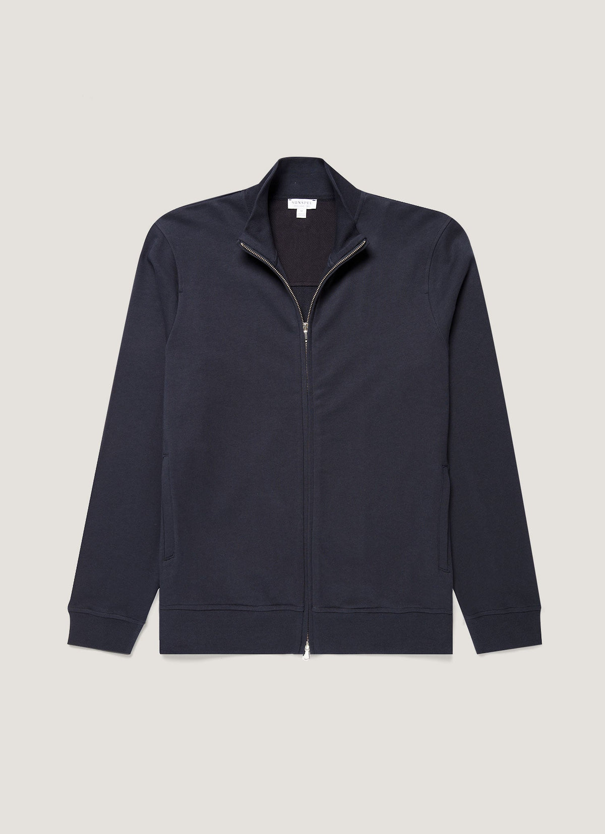 Men's Supima Loopback Zip Sweatshirt in Midnight Navy