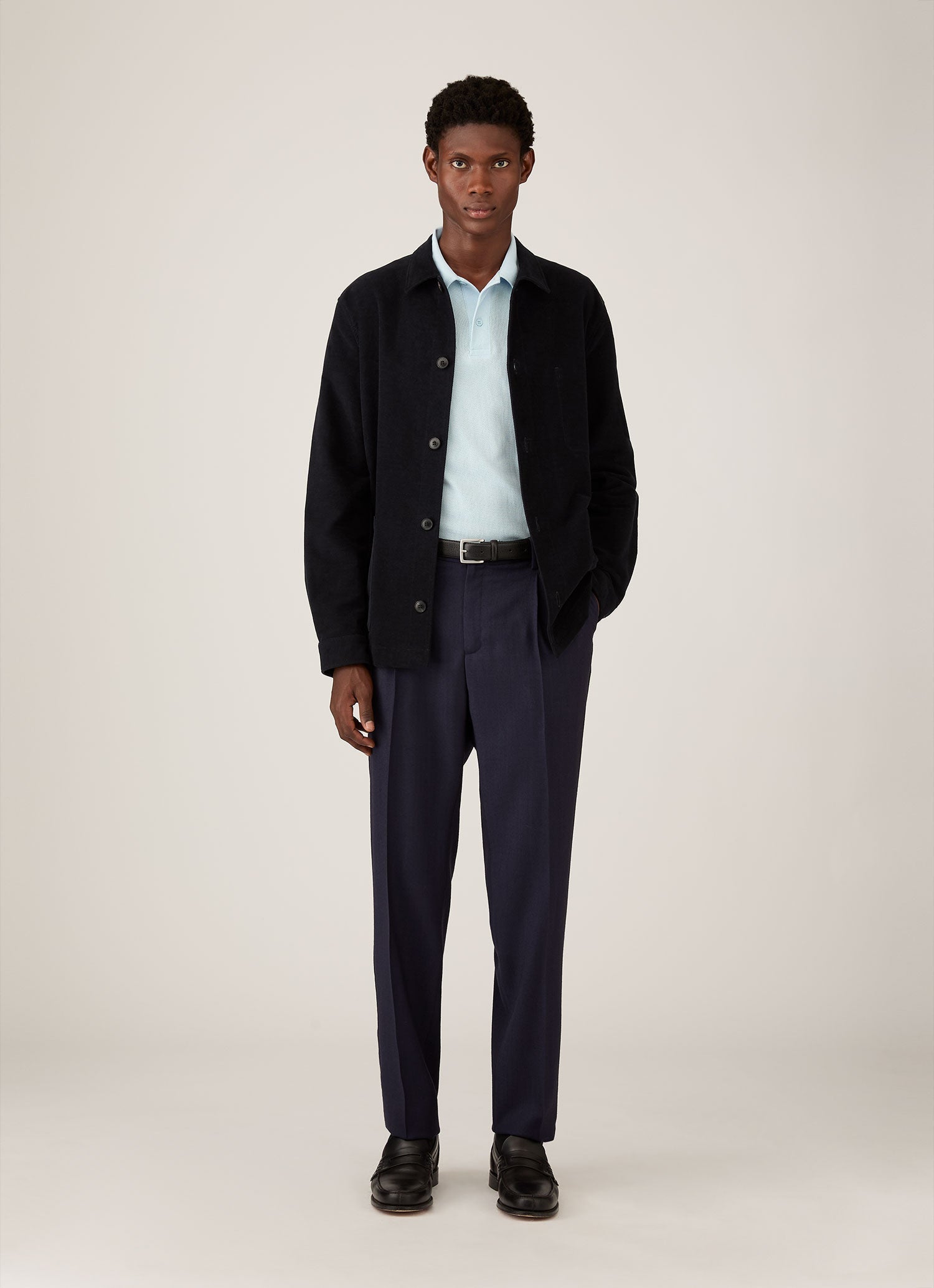 Men's Moleskin Twin Pocket Jacket in Navy