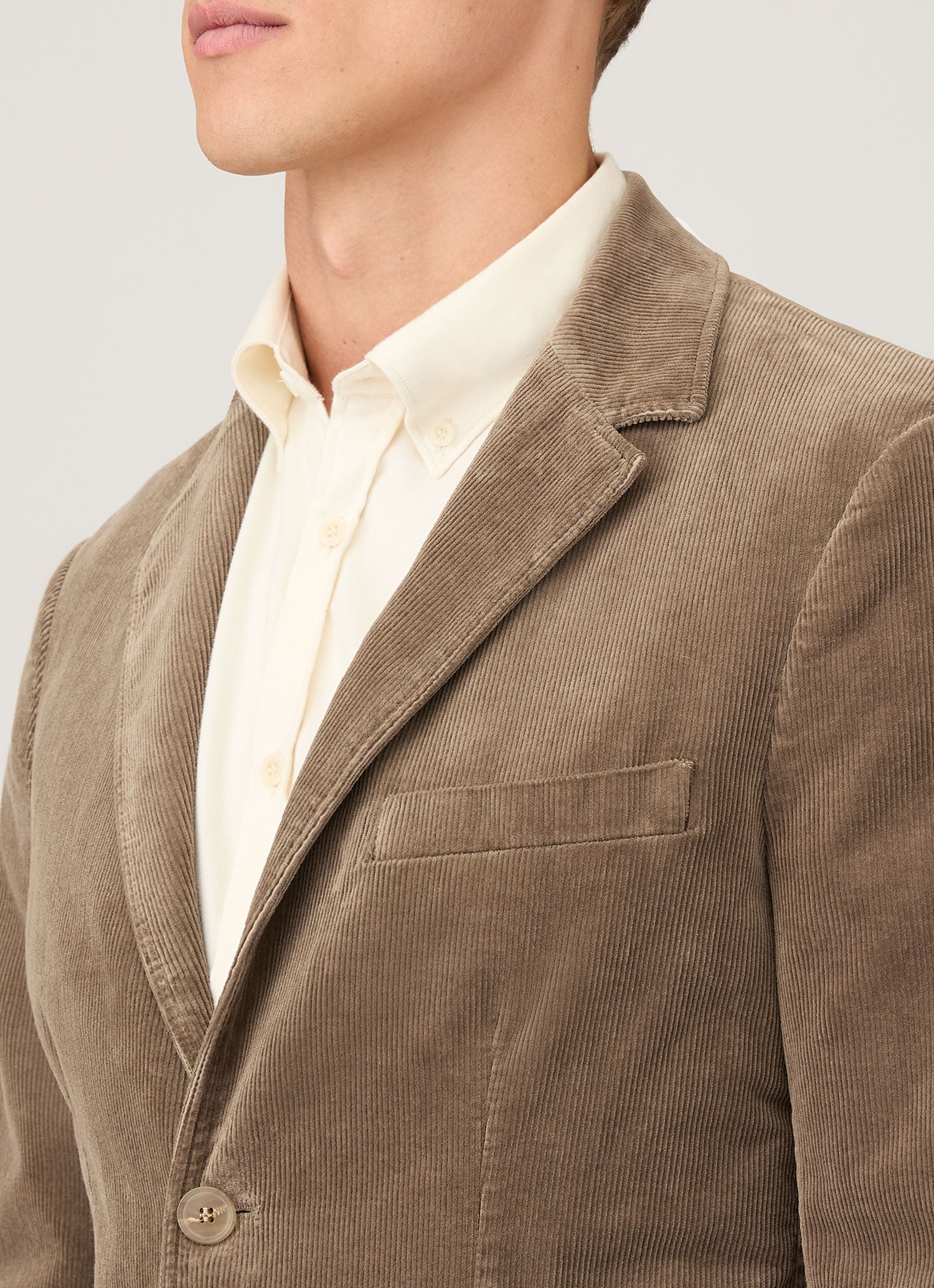 Men's Corduroy Blazer in Bark