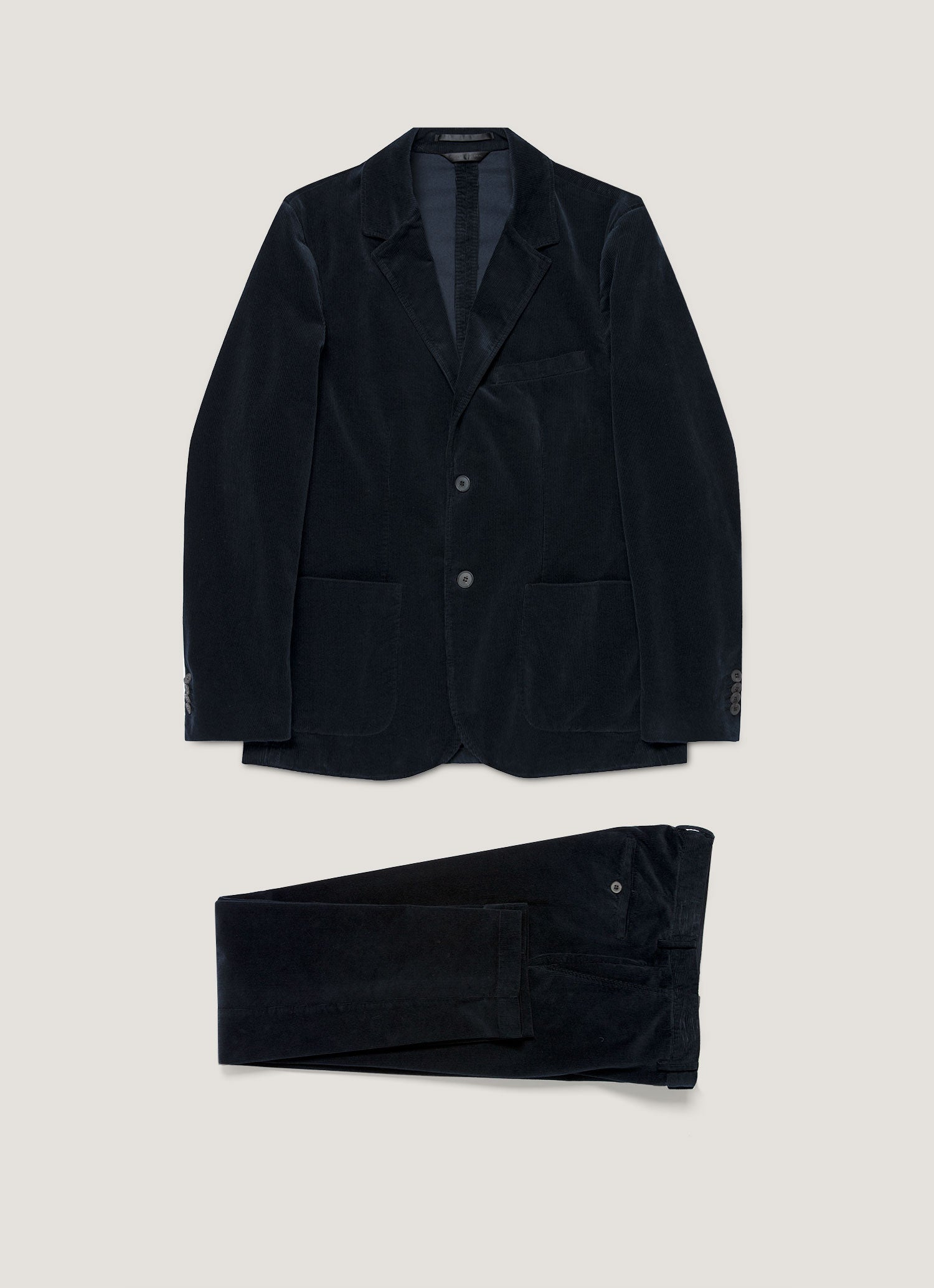 Men's Corduroy Two-Piece Suit in Navy