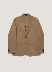 Men's Cotton Linen Two-Piece Suit in Dark Cedar